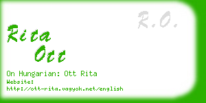 rita ott business card